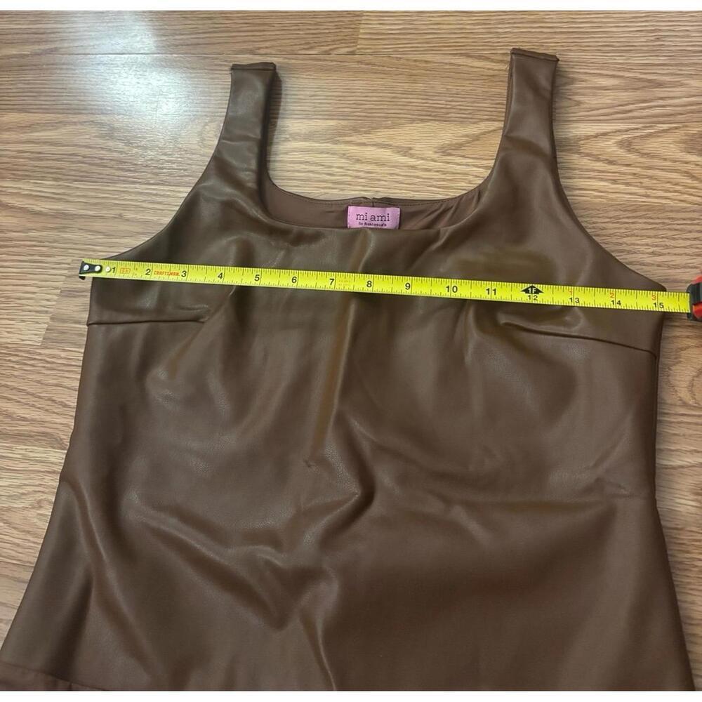 Francesca’s Faux Leather Bodysuit Size Medium - Picture 5 of 6
